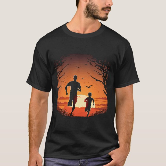 Running Exercise for Fitness Enthusiasts Father an T-Shirt (Front)