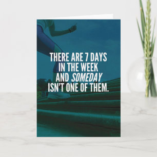 Running Exercise Motivational Words Card