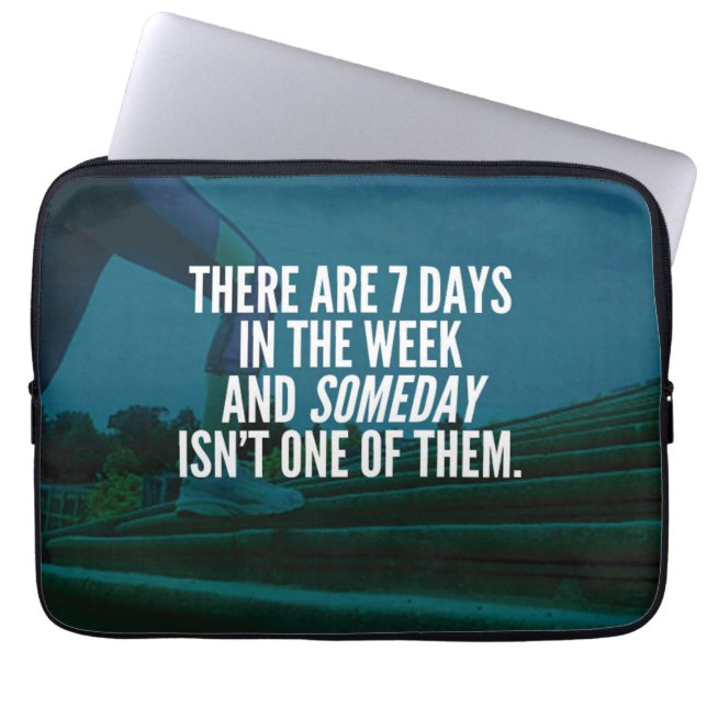 Running Exercise Motivational Words Laptop Sleeve (Front)