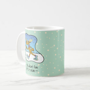 Running Exercise Reindeer Christmas Coffee Mug