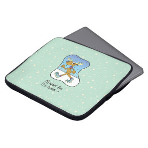 Running Exercise Reindeer Christmas Laptop Sleeve