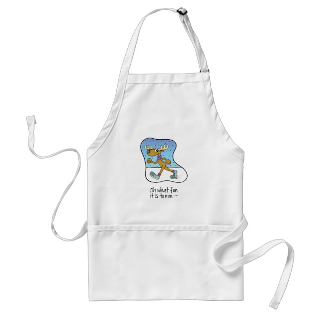 Running Exercise Reindeer Christmas Standard Apron (Front)