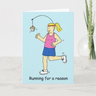 Running for Cake as Motivation. Card