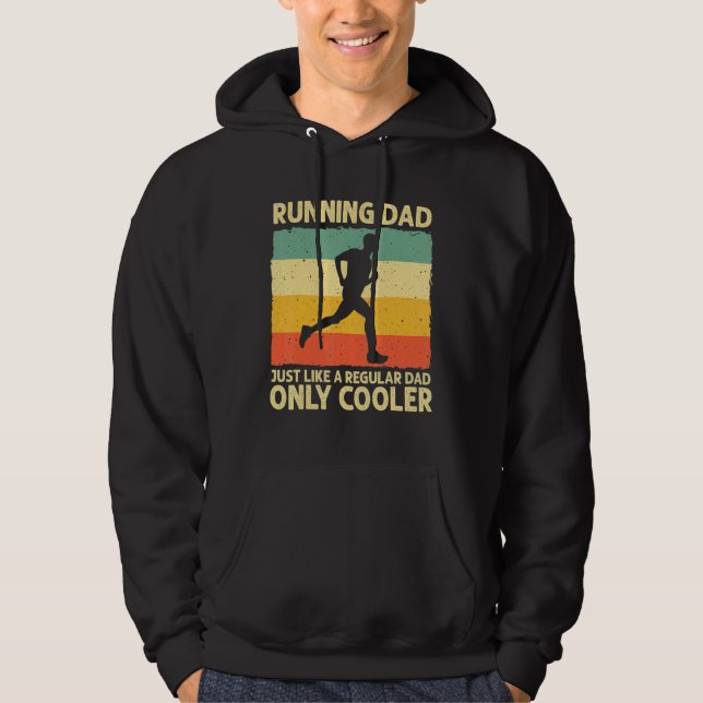 Running For Men Dad Marathon Runner Coach Marathon Hoodie (Front)