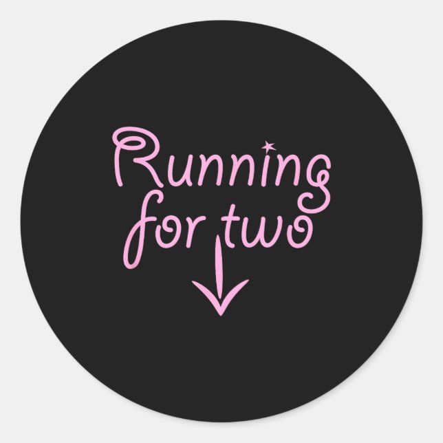 Running for two Running for two  Classic Round Sticker (Front)