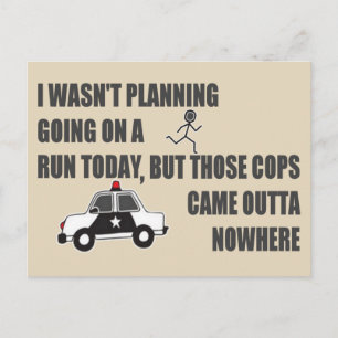 Running From The Cops Postcard