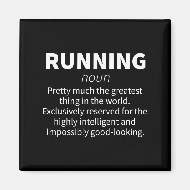 Running Funny Definition Funny 5k Marathon Runner  Magnet (Front)