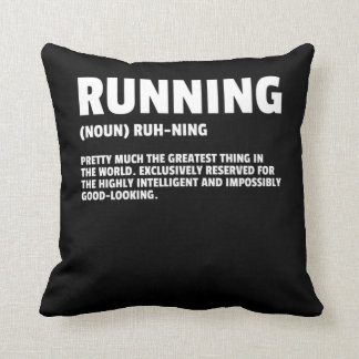 Running Funny Definition Funny 5k Marathon Runner  Throw Pillow