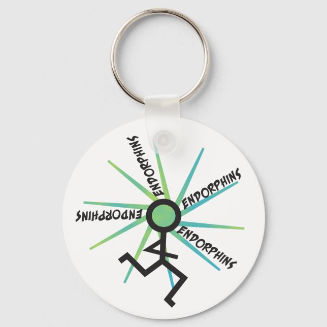 Running Funny Endorphins Keychain (Front)