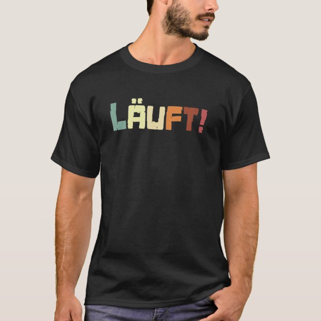 Running Funny Jogging Marathon Hiking Runner Retro T-Shirt (Front)