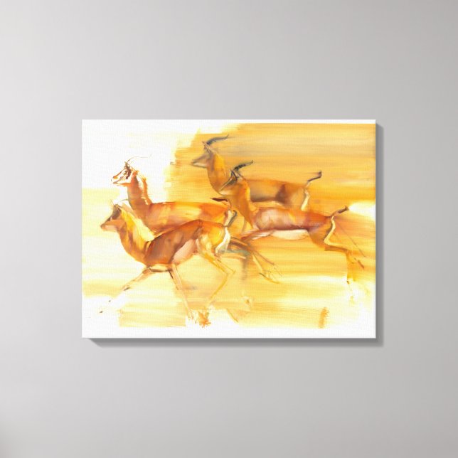 Running Gazelles 2010 Canvas Print (Front)