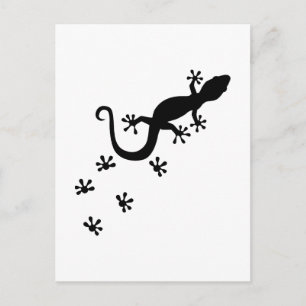 Running gecko postcard