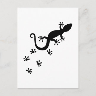 Running gecko postcard