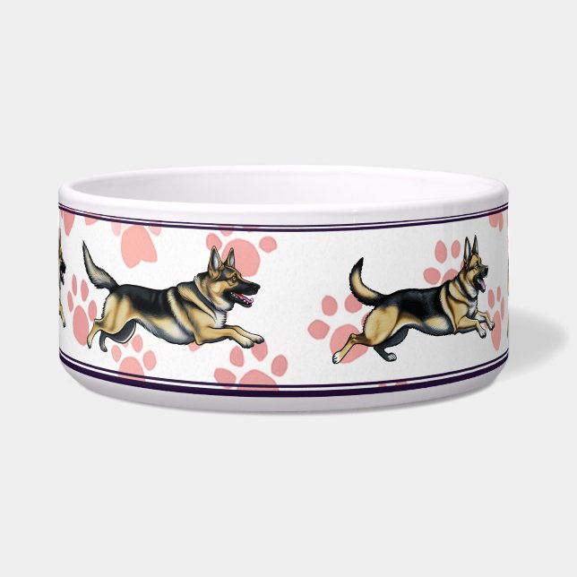 Running German Shepherd Bowl (Front)