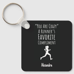 Running Gifts For Her Women Lady Female Funny Keychain