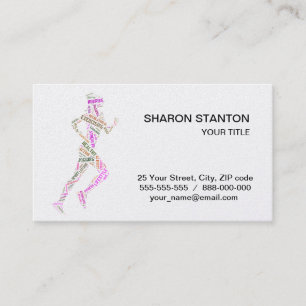 Running girl business card
