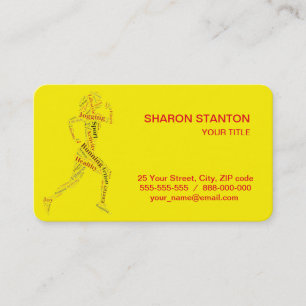 Running girl business card