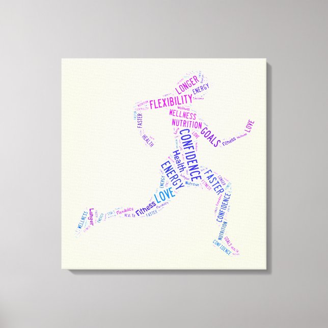 Running girl canvas print (Front)