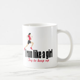 Running girl coffee mug