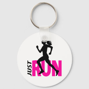 Running girl keychain