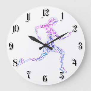 Running girl large clock