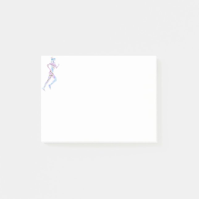 Running girl post-it notes (Front)