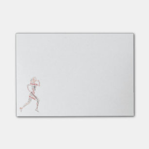 Running girl post-it notes