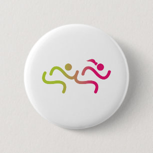Running Girls Forever 2 Inch Round Button