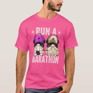 Running Gnomes For Runner Mom And Dad Run A Marath T-Shirt