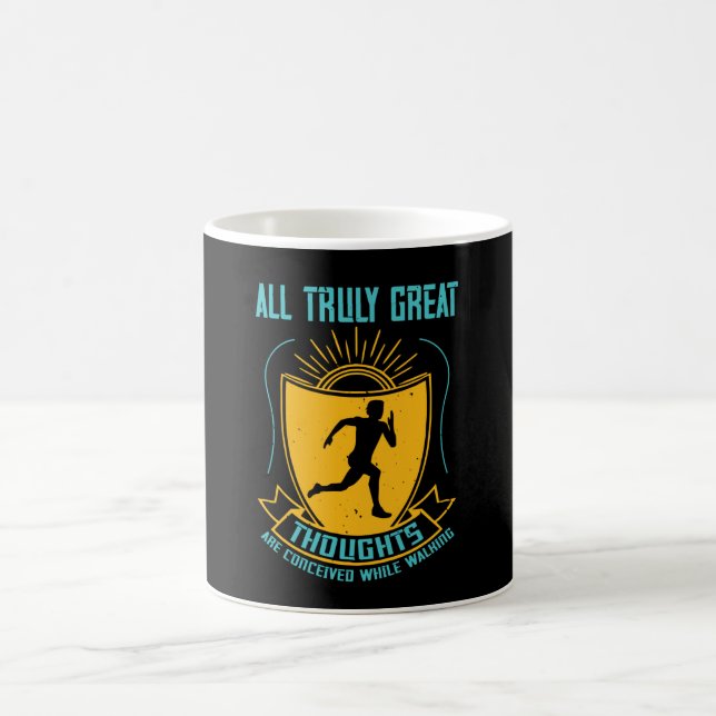 Running - Great thoughts are conceived Coffee Mug (Center)