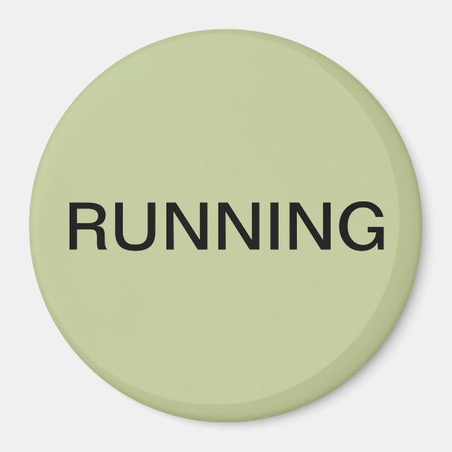 Running green dishwasher magnet (Front)