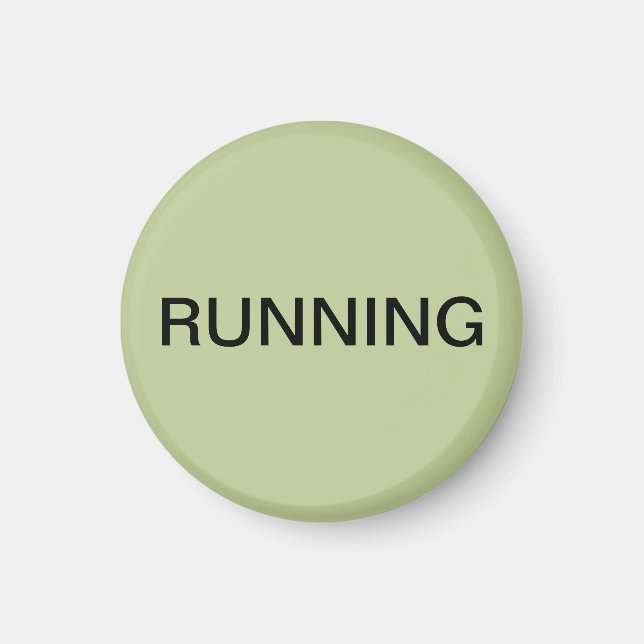 Running green dishwasher magnet (Front)