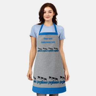 Running Greyhound Silhouettes Personalized Apron
