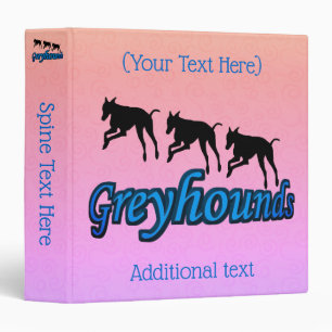 Running Greyhounds Personalized Binder