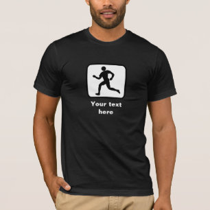 Running Guy Logo -- Customizable (Dark) T-Shirt
