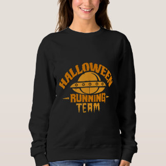 Running Halloween Spaceship Runner Marathon Sweatshirt