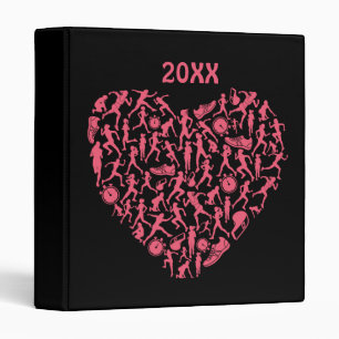 Running Heart - Women Runner Silhouettes Binder