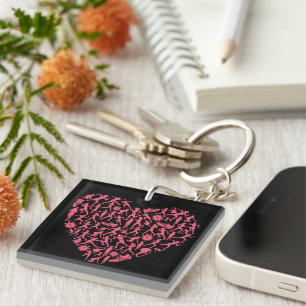 Running Heart - Women Runner Silhouettes Keychain
