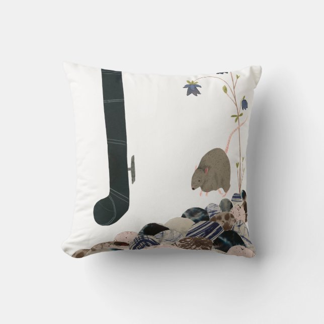 RUNNING HOME THROW PILLOW (Front)