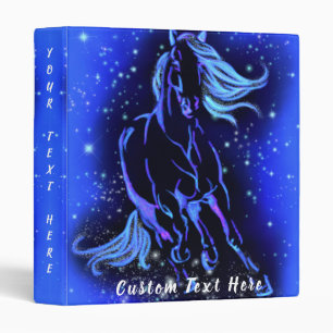 Running Horse Binder with Custom Text Personalized