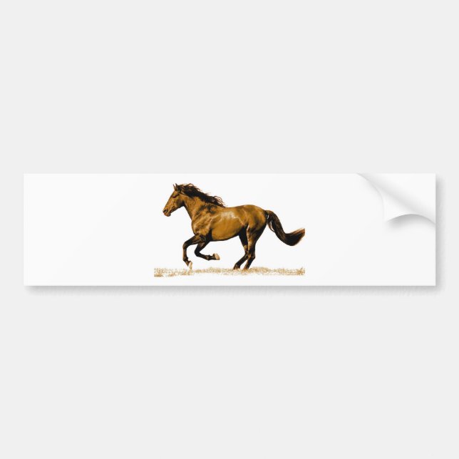 Running Horse Bumper Sticker (Front)