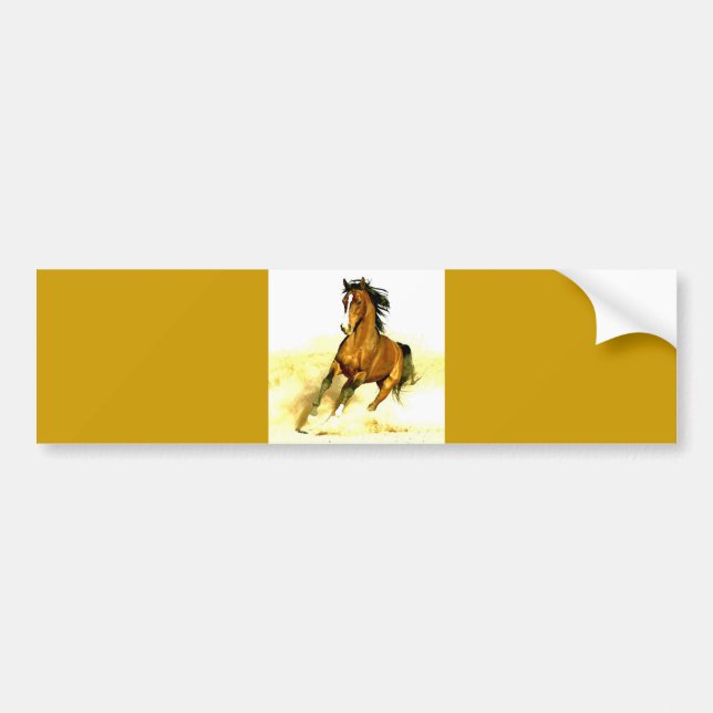 Running Horse Bumper Sticker (Front)