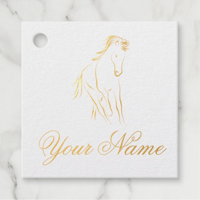 Running horse  favour tags (Front)