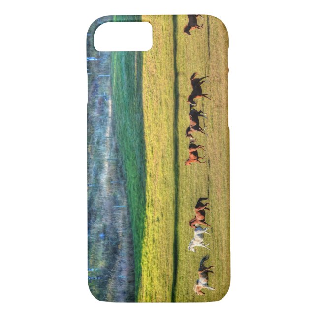 Running Horse Herd & Ranch Pasture Equine Photo 2 Case-Mate iPhone Case (Back)