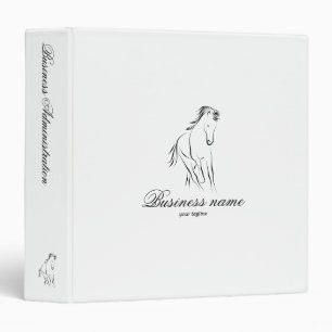 Running horse in black colour binder