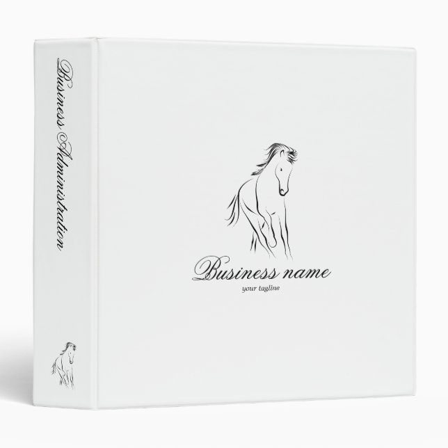 Running horse in black colour binder (Front/Spine)