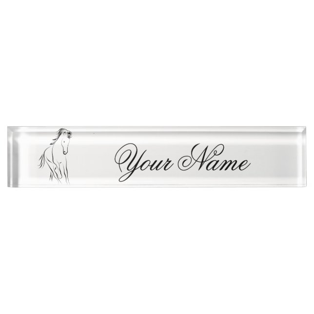 Running horse in black colour nameplate (Front)