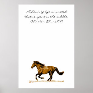 Running Horse Inspirational Quote Poster
