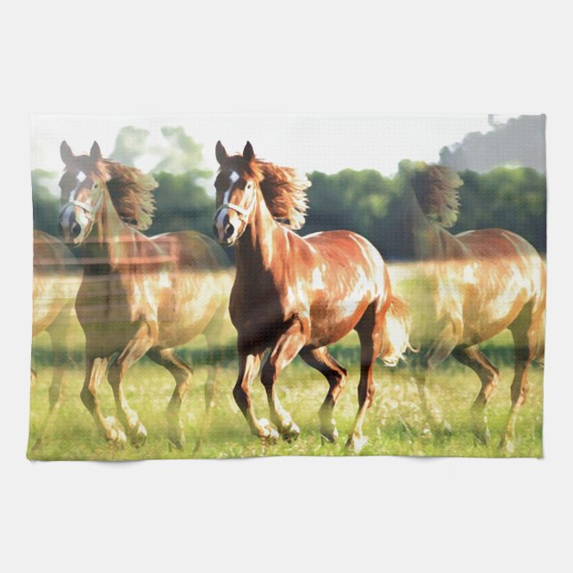 Running Horse Kitchen Towel (Horizontal)