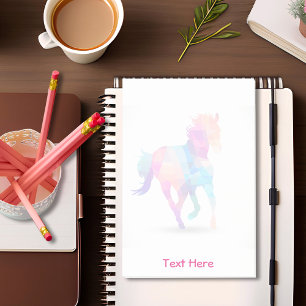 Running Horse Lo Poly Geometric Rainbow Post-it Notes